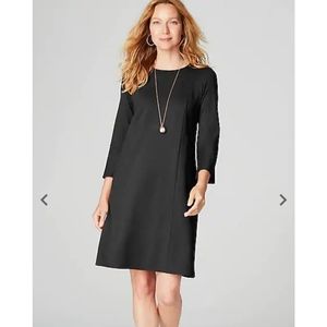 J. Jill Ponte Knit Multiseamed Dress with …